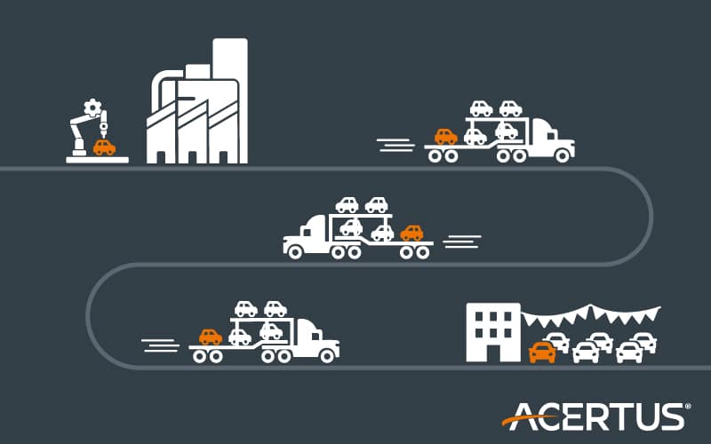 Transport from OEM to car dealership. Fueling the need for speed.